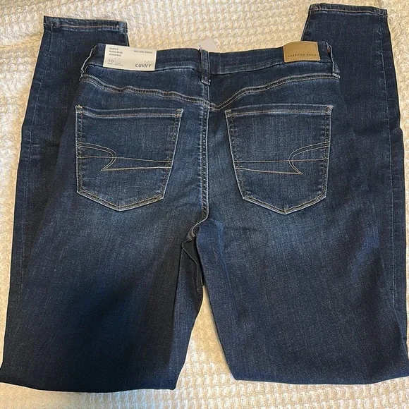American Eagle Outfitters Indigo Jegging - Size 10 X-Long - Picture 4 of 4